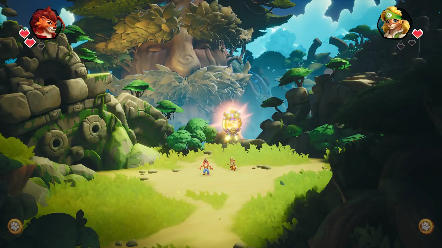 Zrzut ekranu z gry Nikoderiko: The Magical World &mdash; końcowy odcinek planszy z obojgiem bohater&oacute;w.