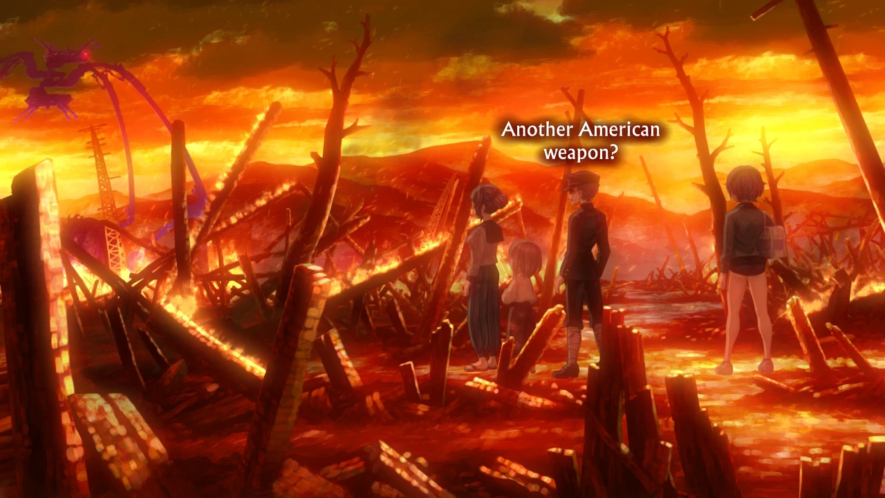 13 Sentinels - zniszczone miasto