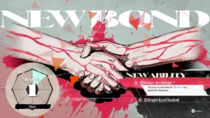 Ekran rozwoju więzi z towarzyszami (tzw. social link) w Metaphor ReFantazio