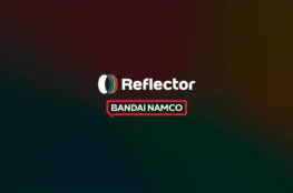 Logo studia Reflector Entertainment i ich wydawcy Bandai Namco.