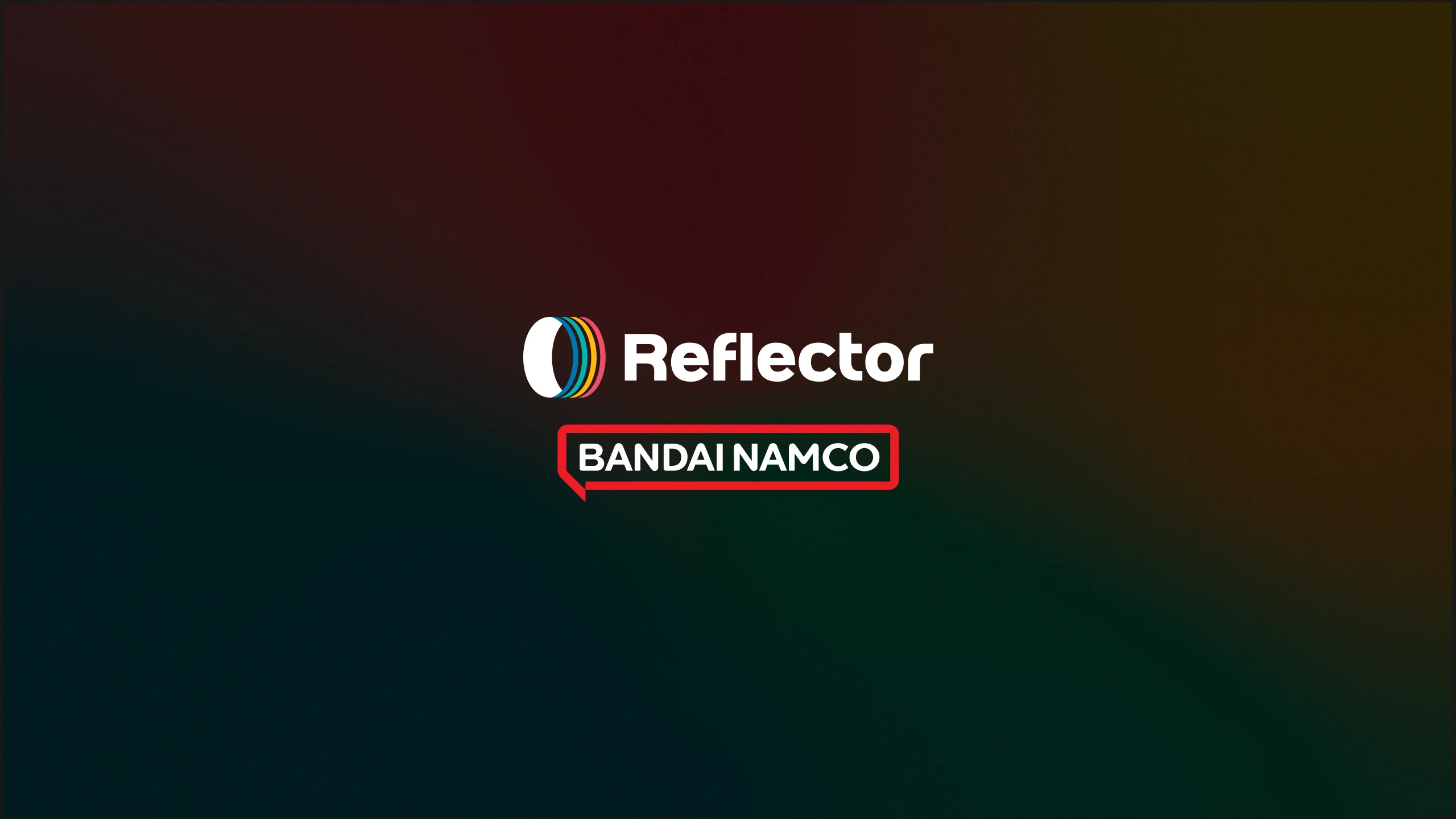 Logo studia Reflector Entertainment i ich wydawcy Bandai Namco.