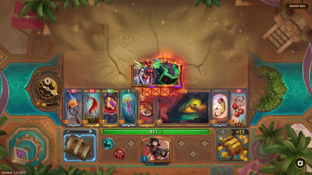 Zrzut ekranu z gry The Bazaar. Ekran wyboru przeciwnika sterowanego przez komputer.