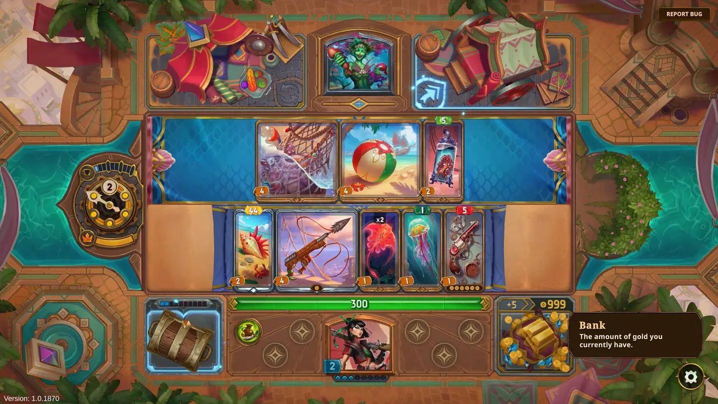 Zrzut ekranu z gry The Bazaar. Ekran sklepu.