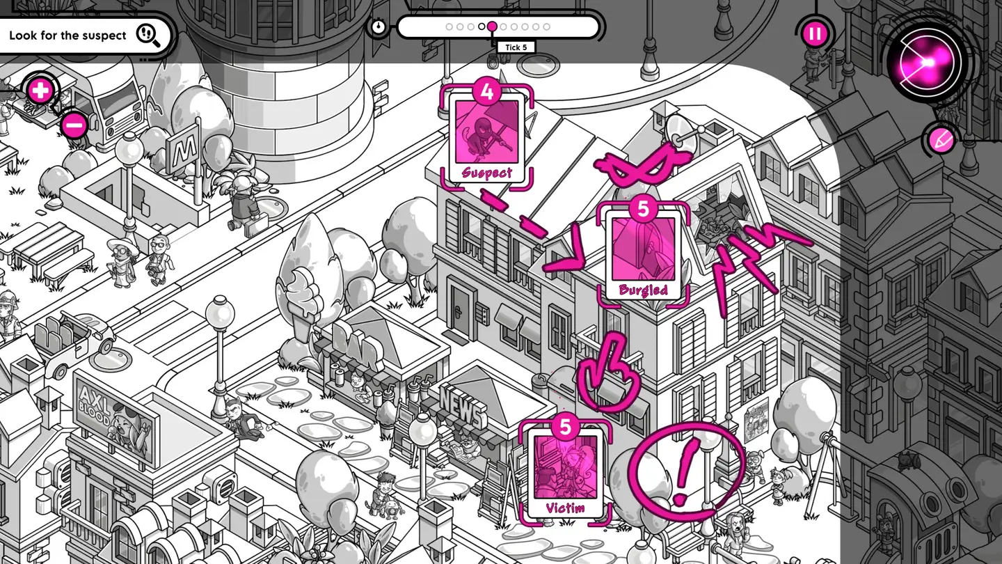 Zrzut erkanu z gry Crime O'Clock.