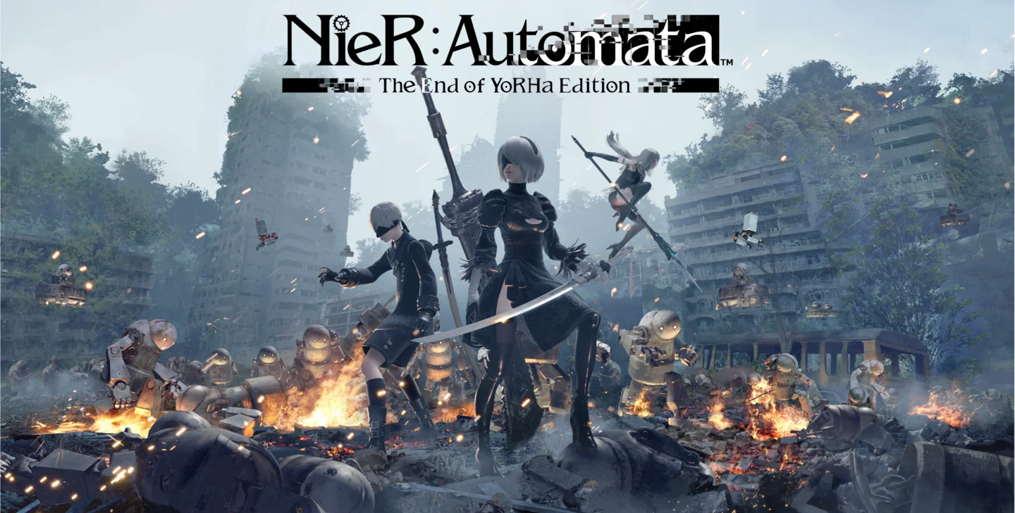 Nier Automata - plansza tytułowa edycji The End of YoRHa Edition.
