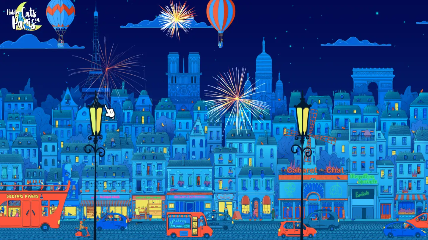 Zrzu ekranu z gry Hidden Cats in Paris