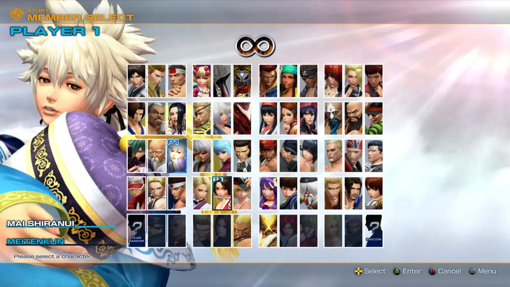 The King of Fighters - wszystkie postacie.