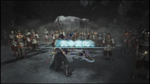 Komunikat "Fate altered", sygnalizujący odblokowanie alternatywnego scenariusza w Dynasty Warriors Origins.