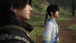 Kadr z rozmowy między Wędrowcem, a lekarzem imieniem Yuanhua.