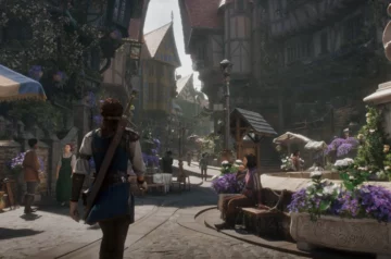 Fable — główna bohaterka spaceruje po mieście.