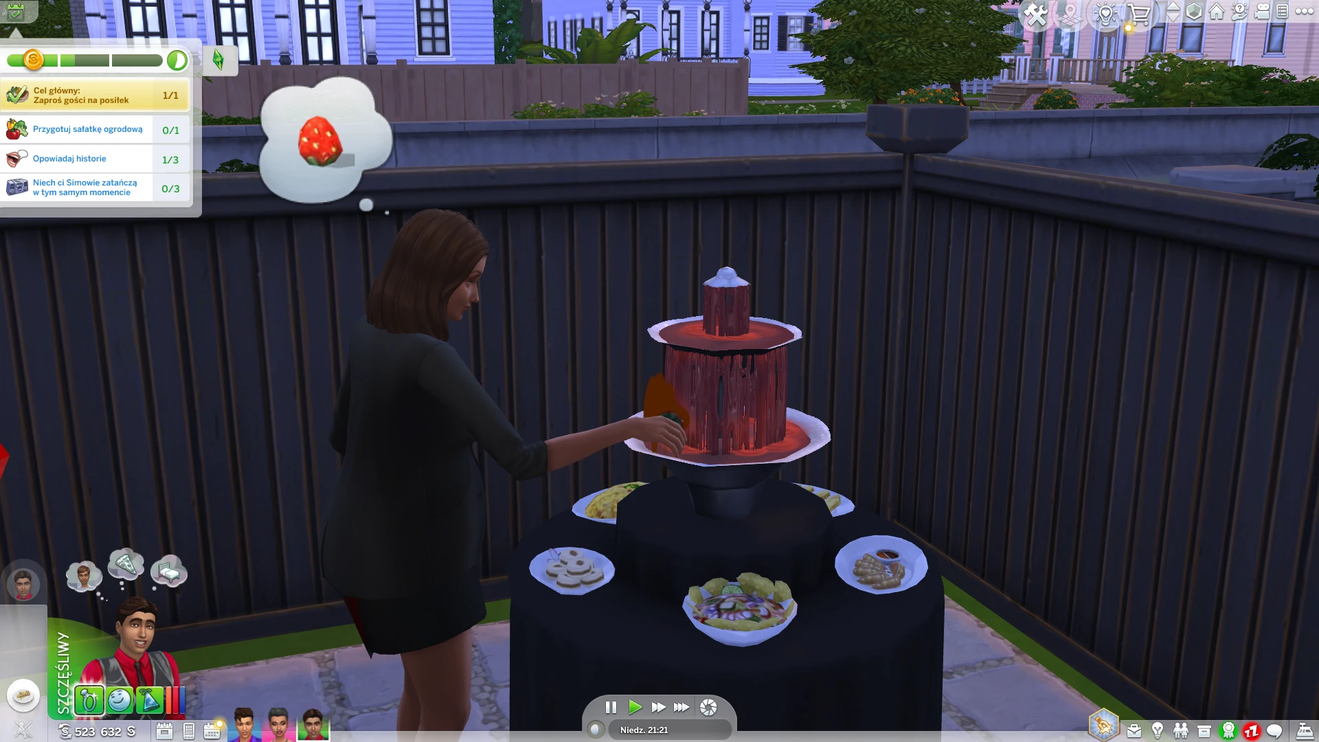 Wytworne przyjęcie - st&oacute;ł bankietowy i fontanna