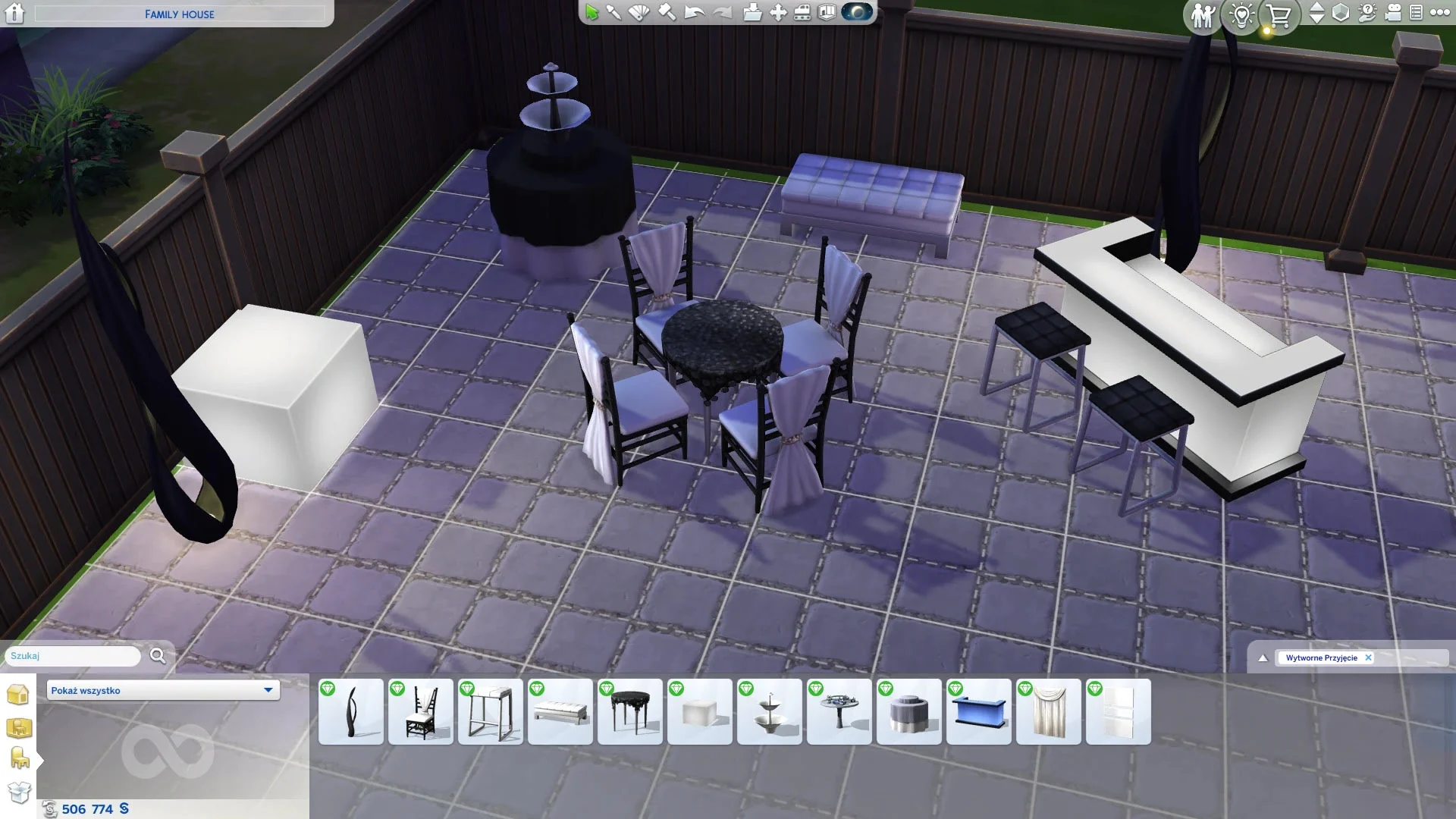 Wytworne przyjęcie - meble