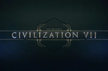 Zrzut ekranu przedstawiający minimalistyczne logo najnowszej odsłony serii Civilization. Elegancki design z nazwą "Sid Meier's Civilization VII" na ciemnym tle podkreśla prestiż i nowoczesność produkcji.