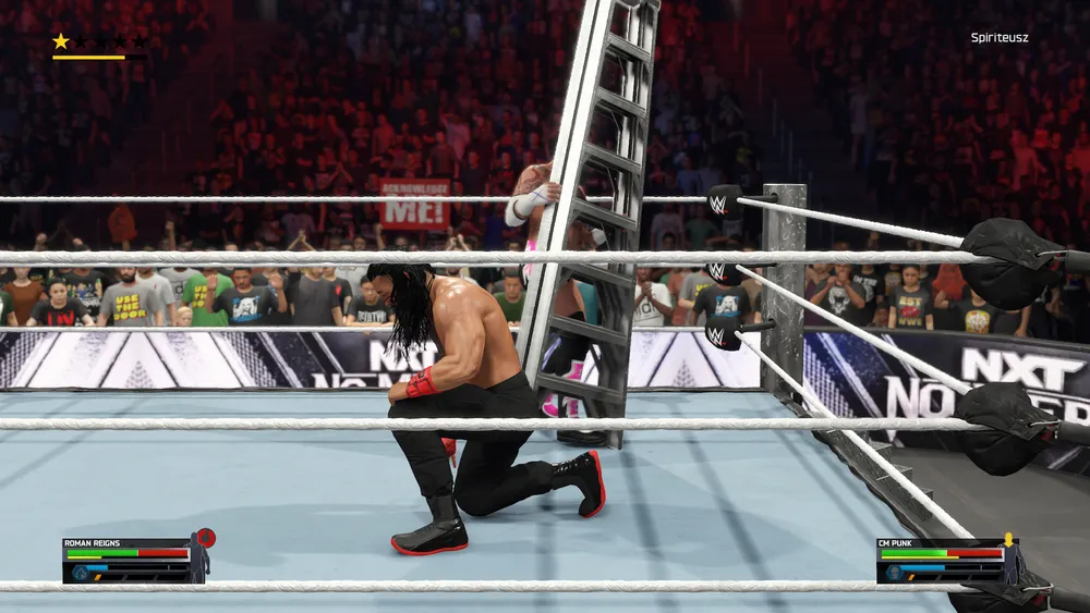 CM Punk uderza drabiną Romana