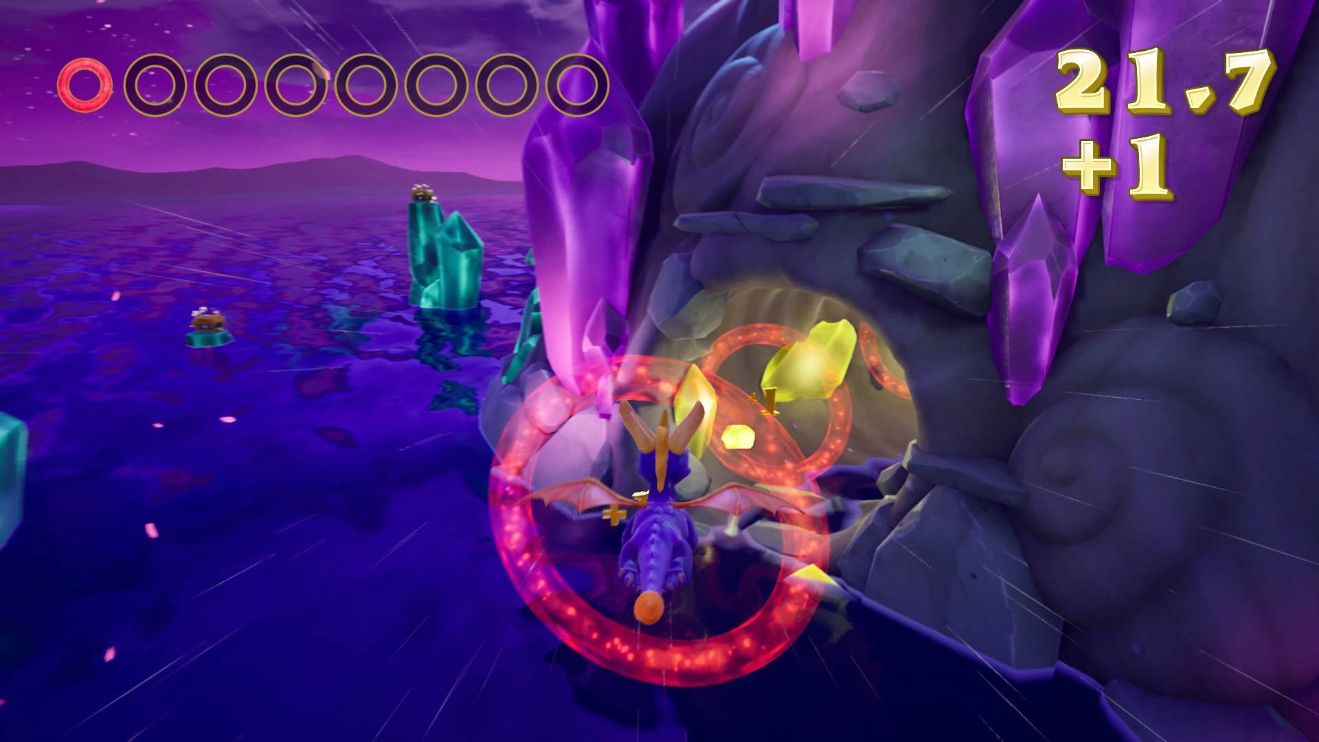 Spyro the Dragon - lot przez obręcze