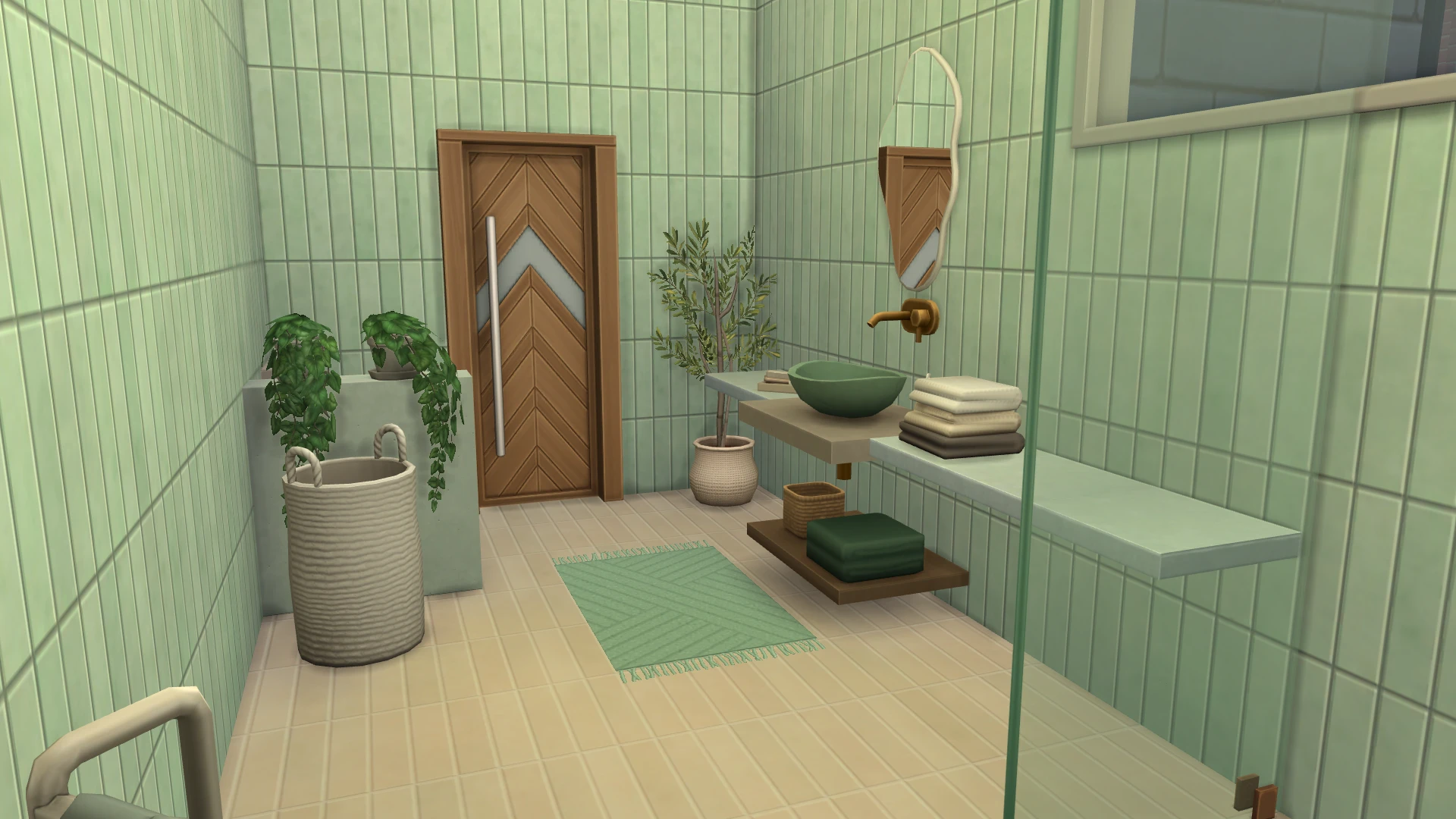 Słodki powab - zielona łazienka z klasą