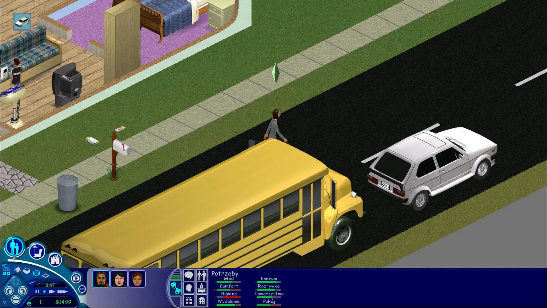 Sims - wyjście do pracy