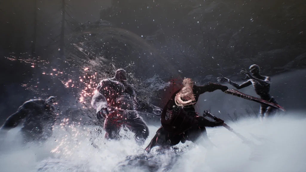 Zrzut ekranu z gry The First Berserker Khazan - bohater w trakcie walki.