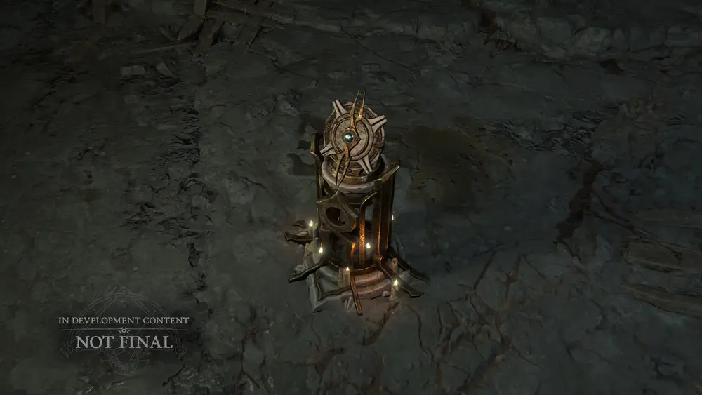 Obraz przedstawia miejsce do uruchomienia Escalating Dungeons w Diablo IV