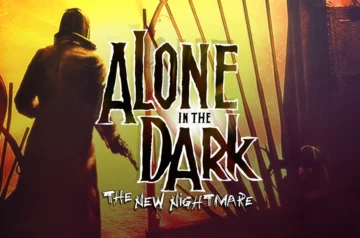 Grafika główna gry Alone in the Dark: The New Nightmare z widocznym logiem.