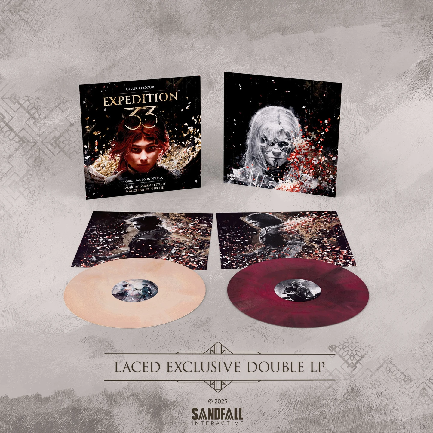 Wizualizacja zestawu 2LP ze ścieżką dźwiękową z Clair Obscur Expedition 33.