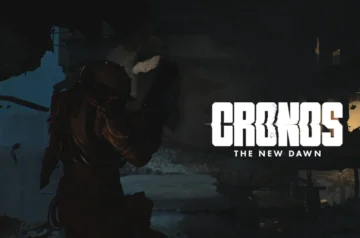 Screen z gry Cronos: The New Dawn z logiem po prawej stronie.