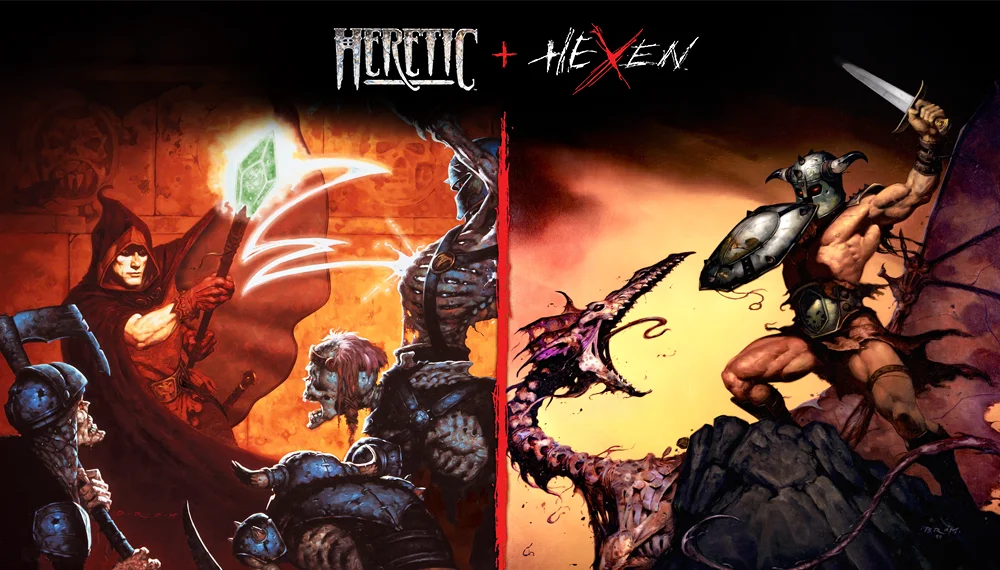 Grafika główna przedstawiająca kolekcję Heretic + Hexen