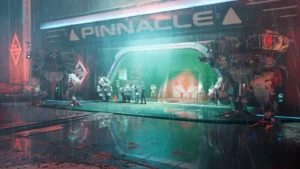 Winda prowadząca na najwyższy poziom arkologii.