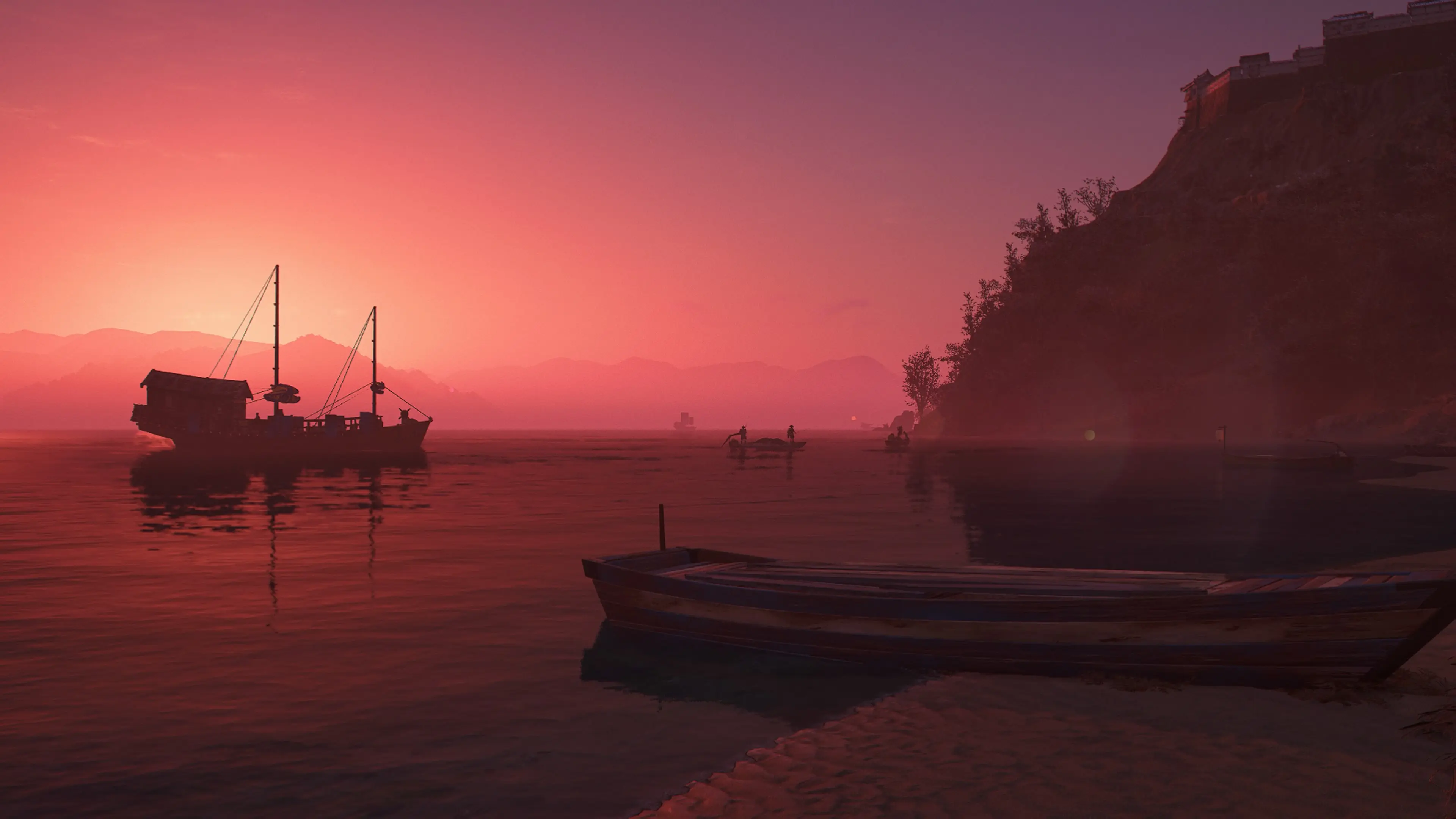 Poranek w rybackiej osadzie