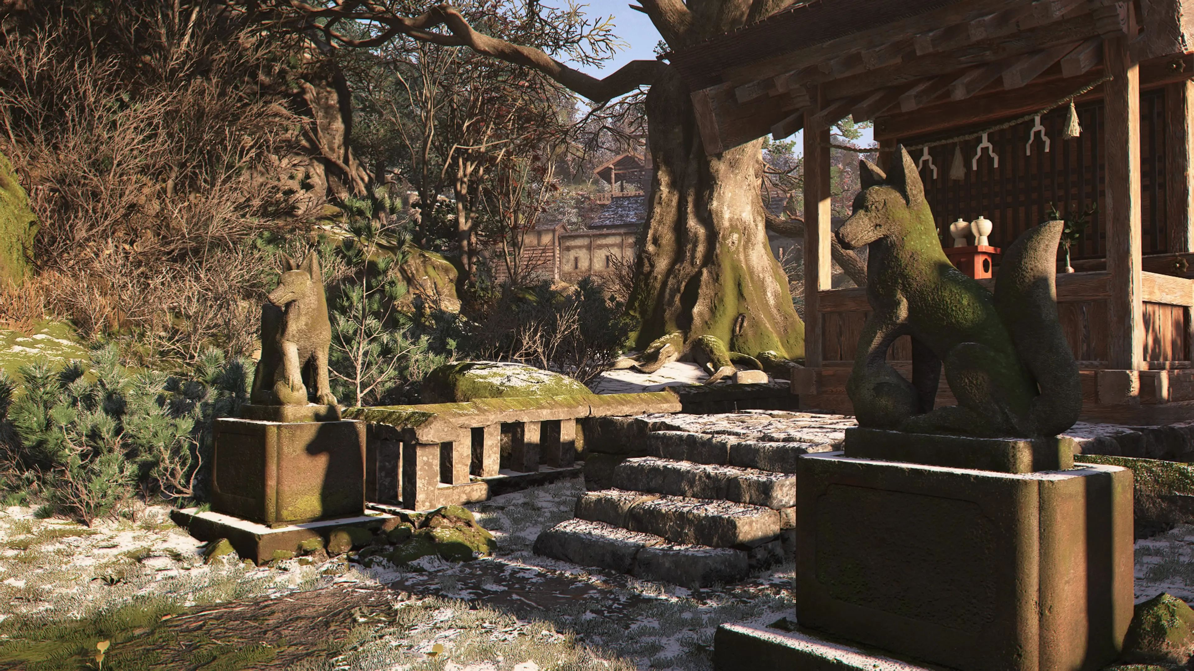 Zenko Kitsune - para lisich duch&oacute;w pilnująca świątyni