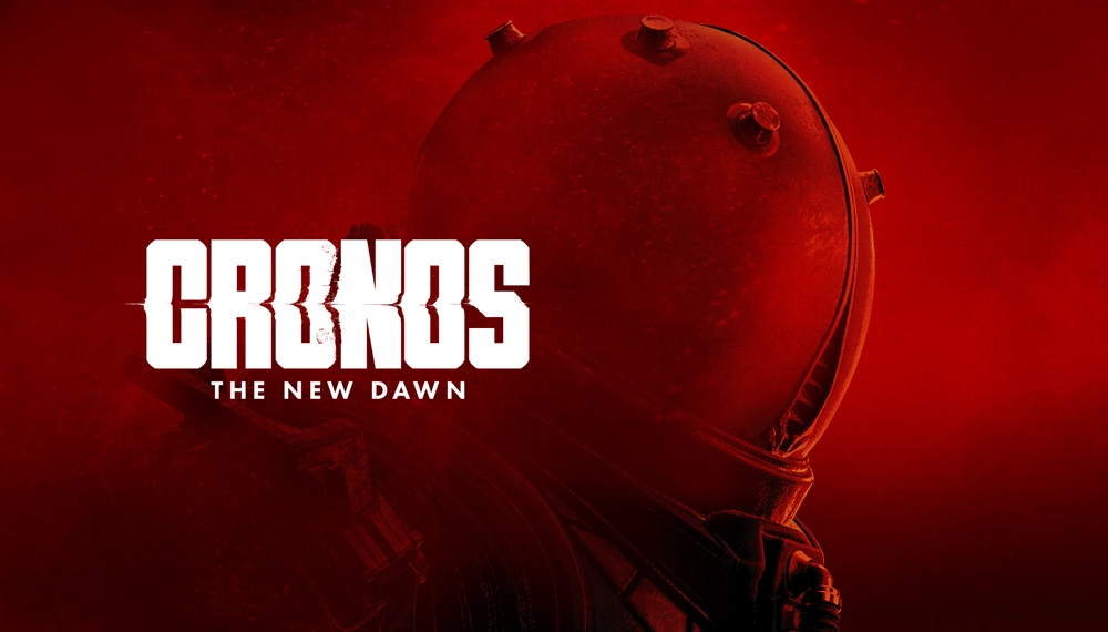 Obrazek pod recenzję Cronos: The New Dawn na Nintendo Switch 2 z logiem i główną postacią.
