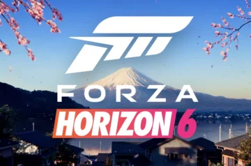 Logo Forza Horizon 6 z Japonią w tle