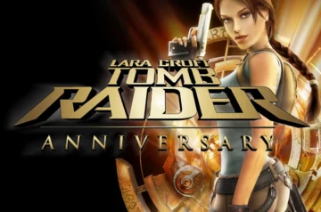 Grafika z gry Tomb Raider Anniversary (Logo i Lara).