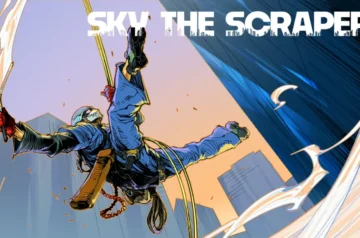 Logo oraz art promujący grę Sky the Scraper.