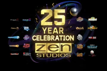 Logo Zen Studios z informacją o świętowaniu 25 lat działności