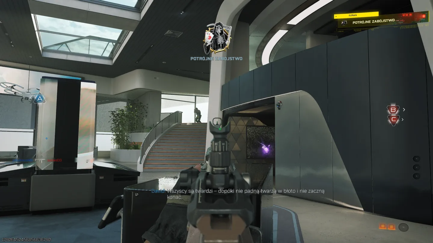 Potr&oacute;jne zab&oacute;jstwo w Black Ops 7 &ndash; dynamiczna akcja i skuteczność gracza na nowoczesnej mapie multiplayer.