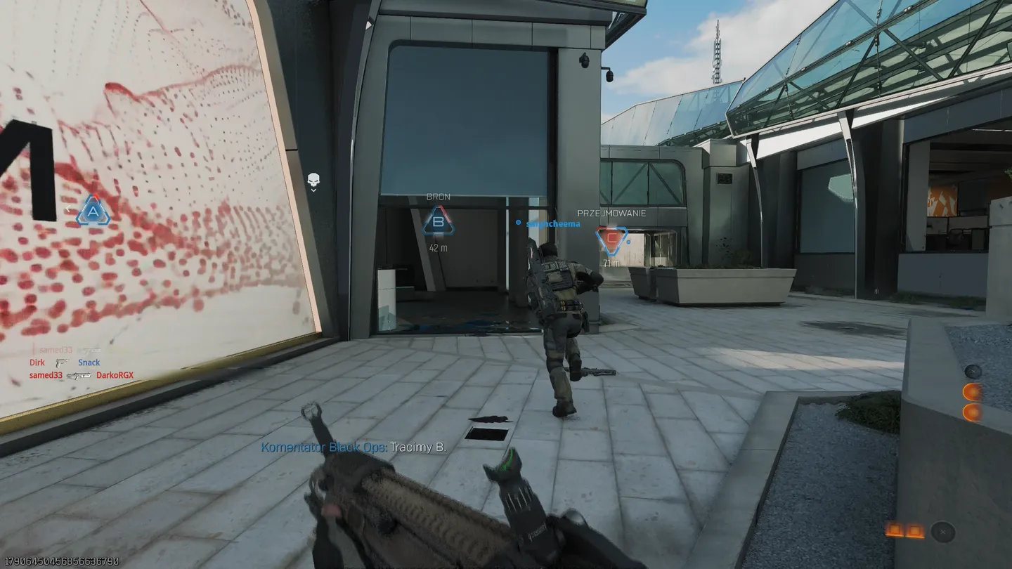 Dynamiczna rozgrywka w Black Ops 7 &ndash; przejmowanie punktu i rywalizacja na nowoczesnych mapach multiplayer.