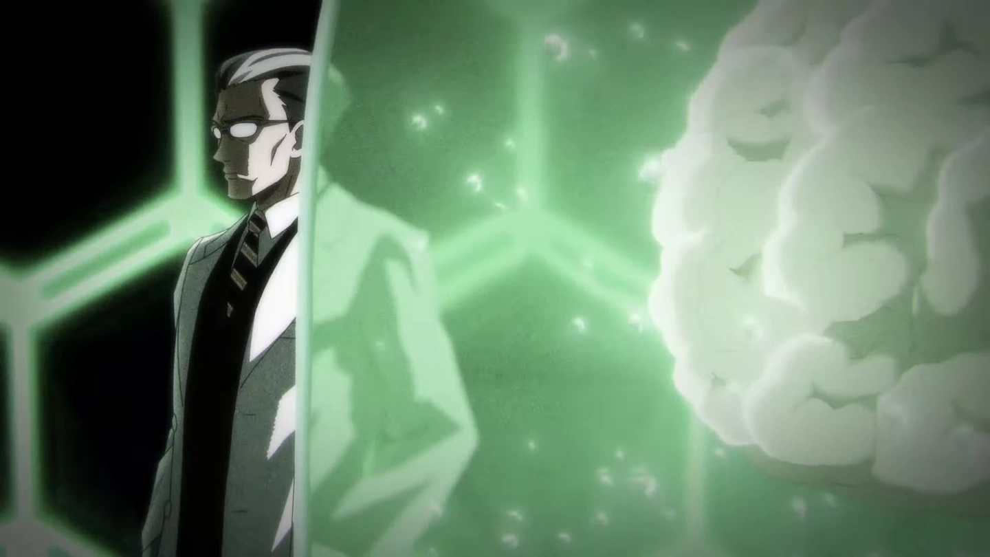 Utawarerumono: Shirube e no Michishirube - klatka z intra, przedstawiająca naukowca.