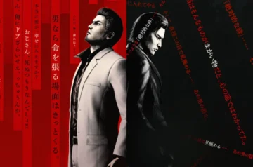 Plakat Yakuza Kiwami 3 i Dark Ties Direct przedstawiający głównego bohatera serii