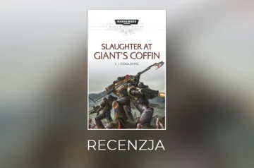 Okładka książki Slaughter at Giant's Coffin, przedstawiająca grupę kosmicznych marines walczących na szczycie wzgórza
