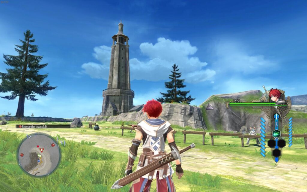 Adol patrzy na latarnię morską