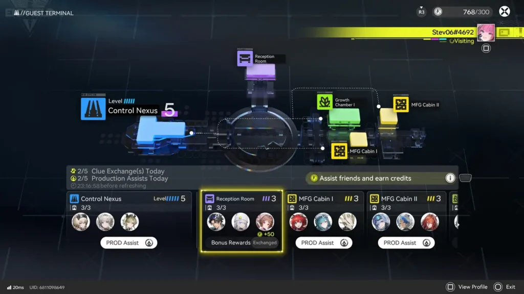 Ekran zarządzania OMV Dijiang w Arknights: Endfield