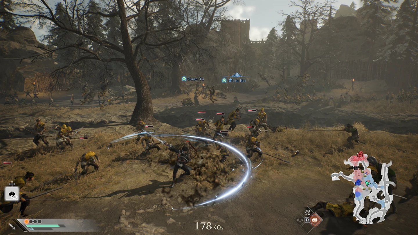 Kadry z gry Dynasty Warriors: Origins (NS2) - Atak specjalny w czasie walki