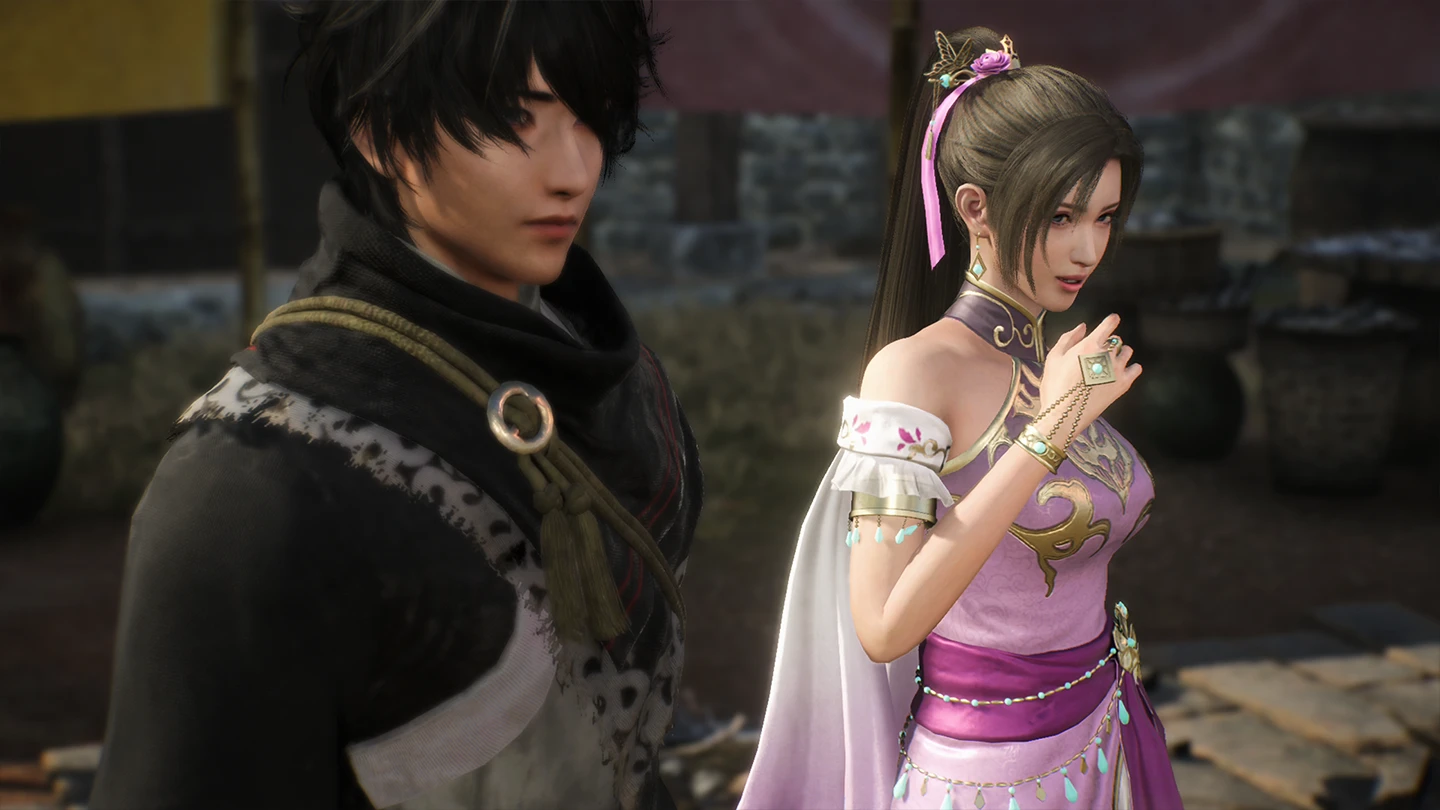 Kadry z gry Dynasty Warriors: Origins (NS2) - Scenka z piękną wojowniczką