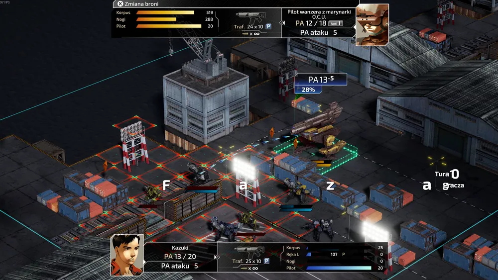 Pole walki w dokach i walka z dużym przeciwnikiem