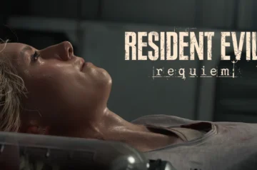 Grace Ashcroft i logo Resident Evil Requiem