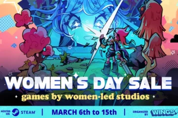 Grafika promująca wydarzenie Women’s Day Sale na Steam (6–15 marca)
