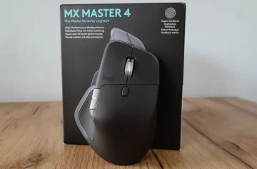 Logitech MX Master 4 - pudełko i myszka