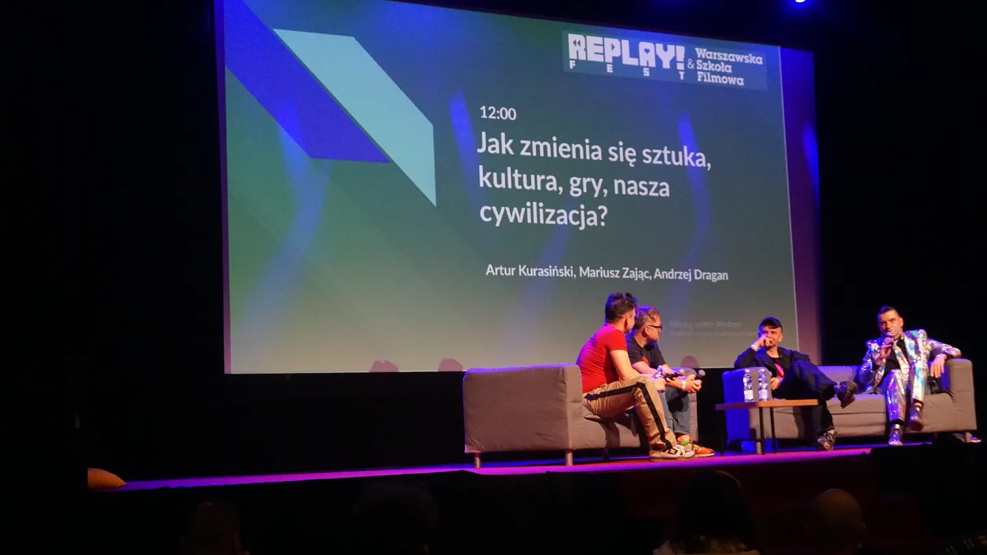 Panel o AI i kulturze podczas ReplayFest 2026 na dużej scenie