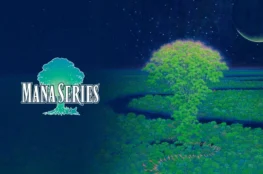 Oficjalna grafika z logo „MANA SERIES” umieszczonym po lewej stronie na ciemnoniebieskim tle. Po prawej stronie widać klasyczną, malarską ilustrację przedstawiającą gigantyczne, rozświetlone drzewo Mana wznoszące się nad zielonym lasem i zakolem rzeki, pod gwieździstym niebem z widocznym fragmentem księżyca.